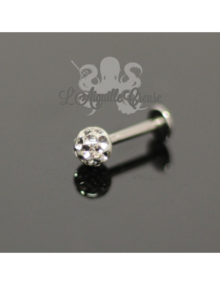 Bille Swarovski de 4 mm et labret