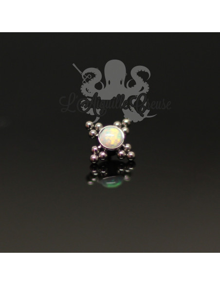 Accessoire en titane et opale synthétique pour 1 ou 1.2 mm