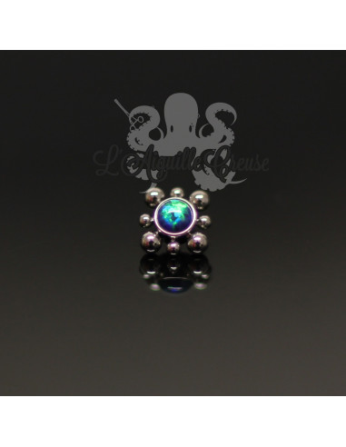 Accessoire en titane et opale synthétique pour 1 ou 1.2 mm