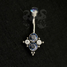 Bijou de nombril Swarovski et titane Devil Heart 2