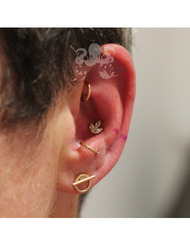 Marquise en Or 18 carats & zircon Swarovski, pour bijou en 1 ou 1.2 mm