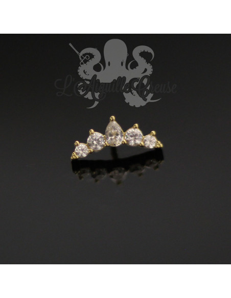 Cluster en Or 18 carats, pour bijou en 1 ou 1.2 mm