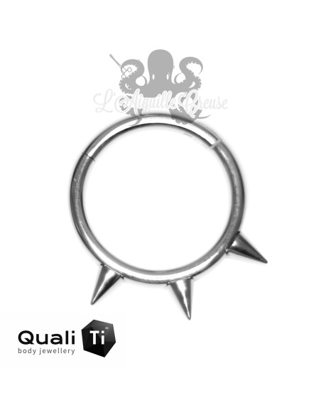 Anneau segmenté et Spike en titane QualiTi , ouverture facile