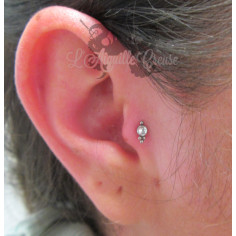 Accessoire en titane orné de Swarovski - pour 1 ou 1.2 mm 2