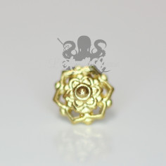 Mini Fleur en bronze pvd or 18 carats Threadless