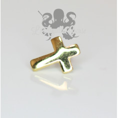 Croix en bronze pvd or 18 carats Threadless