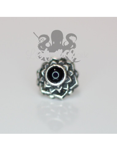 Accessoire en argent 925 orné d'une onyx Threadless (SE 517 O)