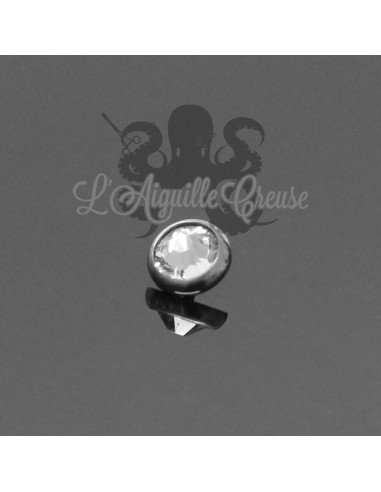 Accessoire QualiTi en zircon blanc et titane - pour 1.2 mm