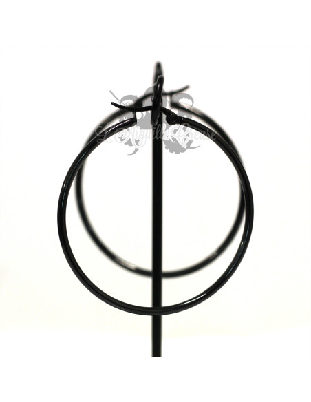 Paire de créoles en acier chirurgical 316L pvd noir