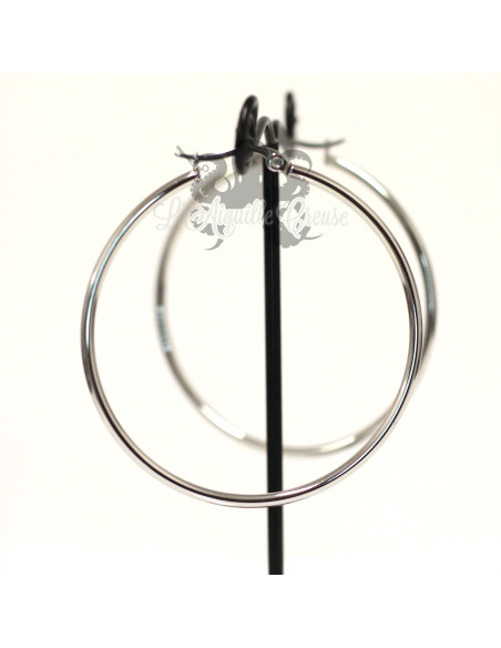 Paire de créoles en acier chirurgical 316L