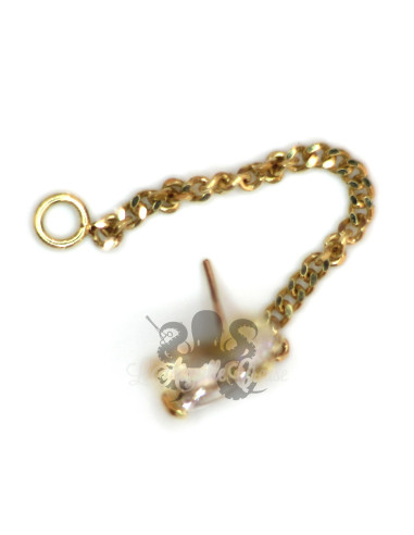 Accessoire en or jaune 18 carats orné d'un cristal Swarovski Threadless