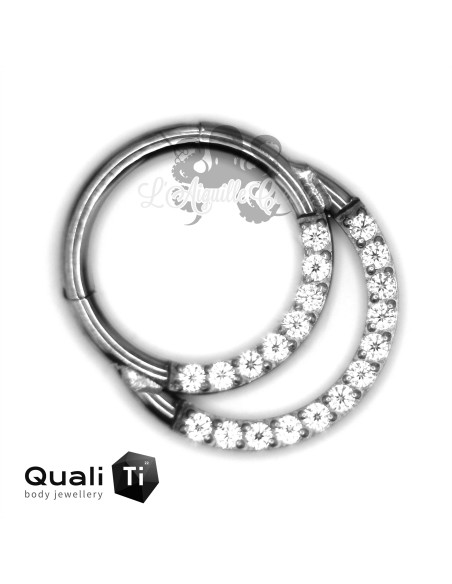 Anneau en titane et zircons cubiques - QualiTi