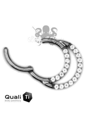 Anneau en titane et zircons cubiques - QualiTi