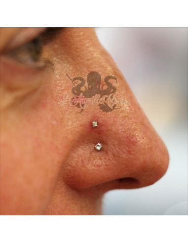 Stud Or blanc 18 carats & Diamant de 2.5 mm