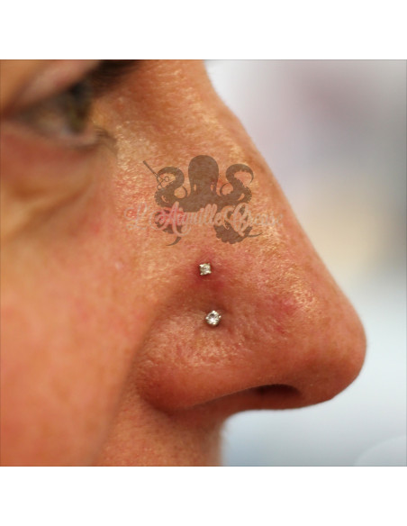 Stud Or blanc 18 carats & Diamant de 2.5 mm