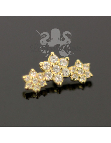 Fleurs en Or 18 carats, pour bijou en 1 ou 1.2 mm