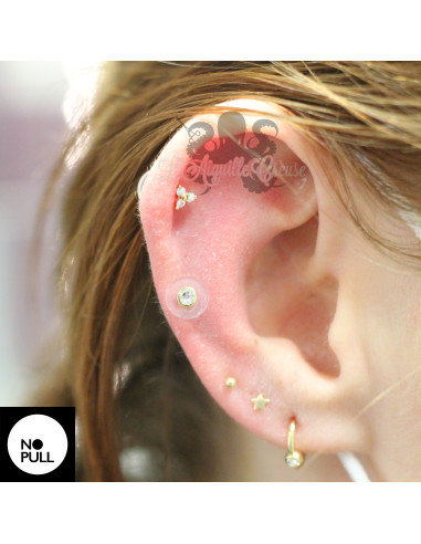 Cabochon d'Or 18 carats & zircon, pour bijou en 1 ou 1.2 mm