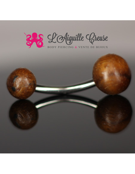 Banane de nombril en bois