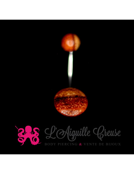Bijou de nombril en bois