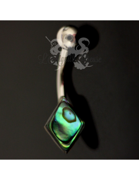 Bijou de nombril losange en  Abalone