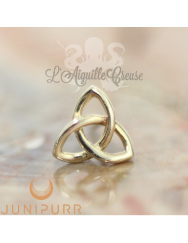 Gold Celtic Knot en or jaune 14 carats Threadless Junipurr