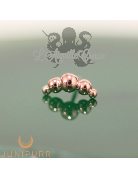 Croissant en or rose 14 carats Threadless Junipurr