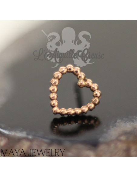 Tiny Love en or rose 14 carats Threadless - Maya