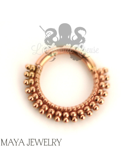 Anneau en or rose 14k MAYA