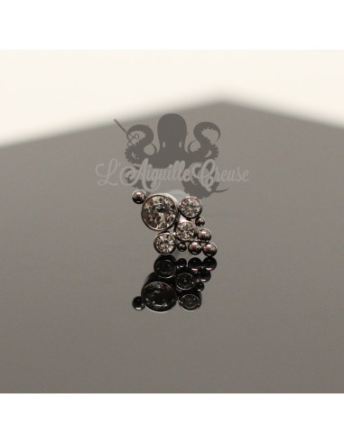 Accessoire en titane orné de Swarovski - pour 1 ou 1.2 mm