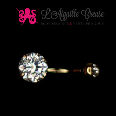 Bijou en Or & Zircon rond 2