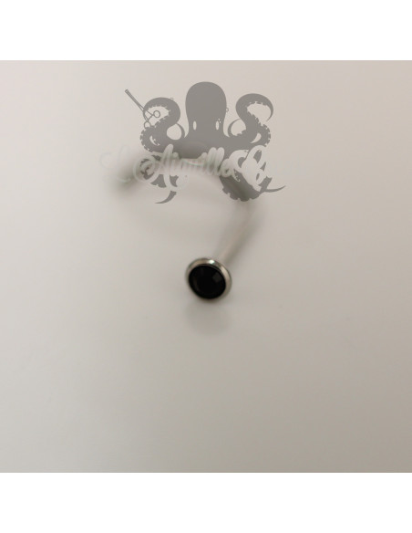 Stud en titane orné d'un strass