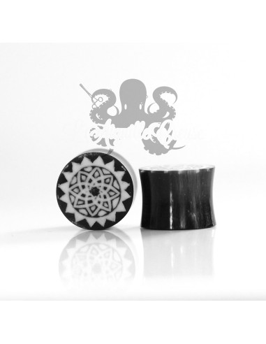 Paire de plugs en corne et os