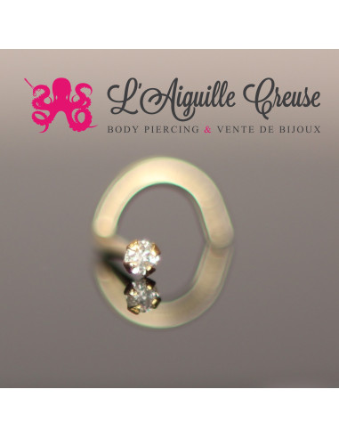 Stud Or 9 carats, orné d'un diamant
