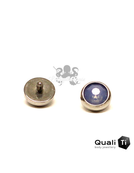 Accessoire QualiTi en zircon bleu 'air' et titane - pour 1.6 mm