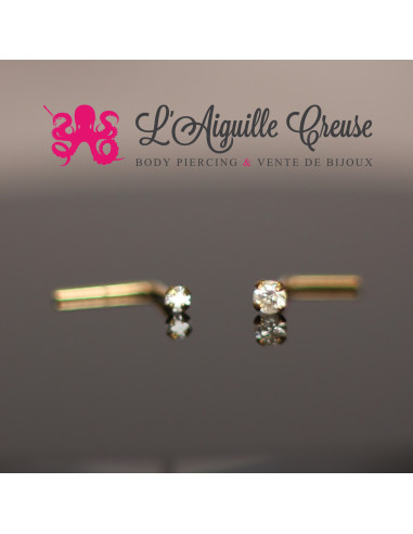 Stud Or 9 carats, orné d'un diamant