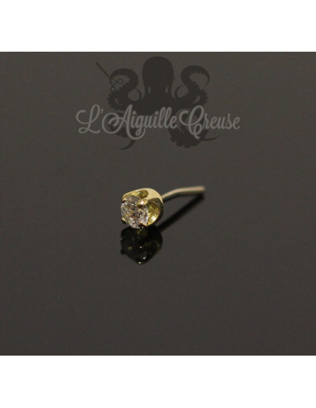 Accessoire en or jaune 18 carats orné d'un diamant Threadless