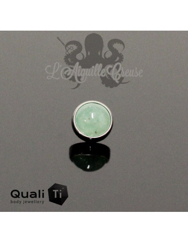 Cabochon de Jade QualiTi en titane - pour 1.6 mm