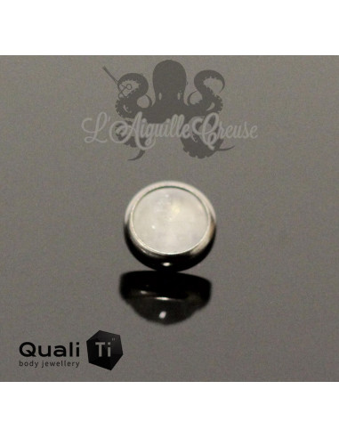 Cabochon de Moonstone QualiTi en titane - pour 1.2 mm