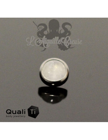 Cabochon de Moonstone QualiTi en titane - pour 1.6 mm