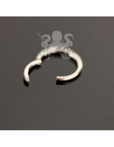 Anneau segmenté articulé en or blanc 9 carats