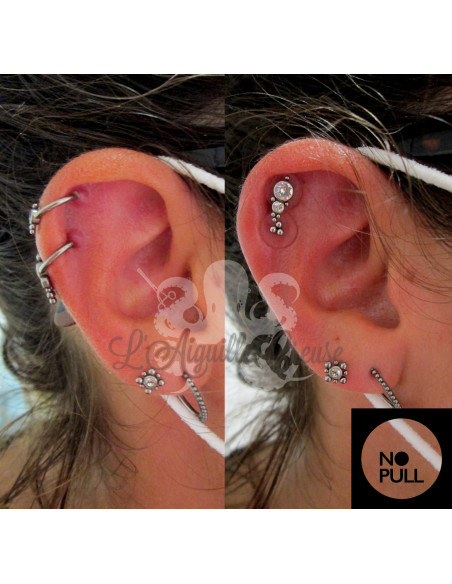 Accessoire en titane orné de Swarovski - pour 1 ou 1.2 mm
