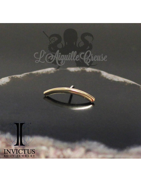 Barre curve en or 14 carats Threadless - Invictus