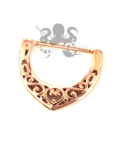 Bijou de téton arabesques pvd rose gold