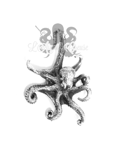 Paire de poids Pieuvre en bronze blanc