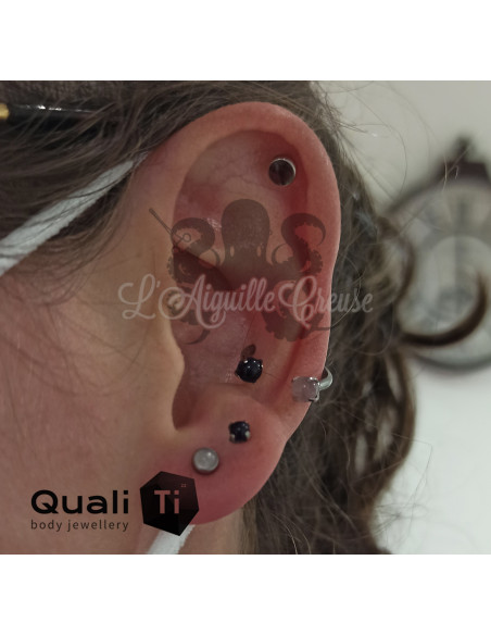 Accessoire QualiTi en titane & Onyx de 4 mm , pour 1.6 mm