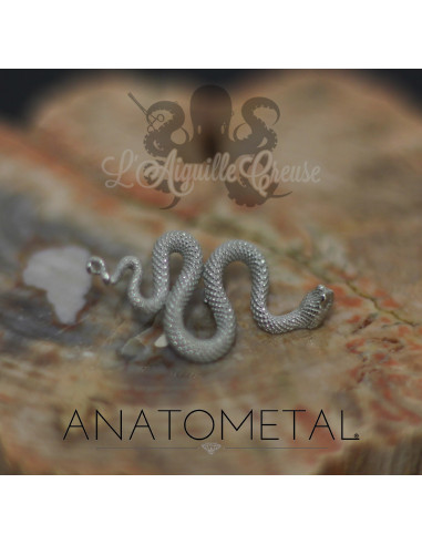 Accessoire Serpent ANATOMETAL Maxi en or blanc 18 carats pour 1.6 mm