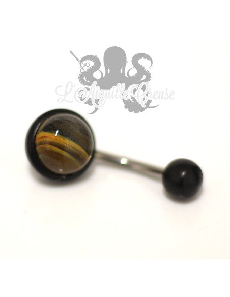 Bijou de nombril en Bois & pierre fine