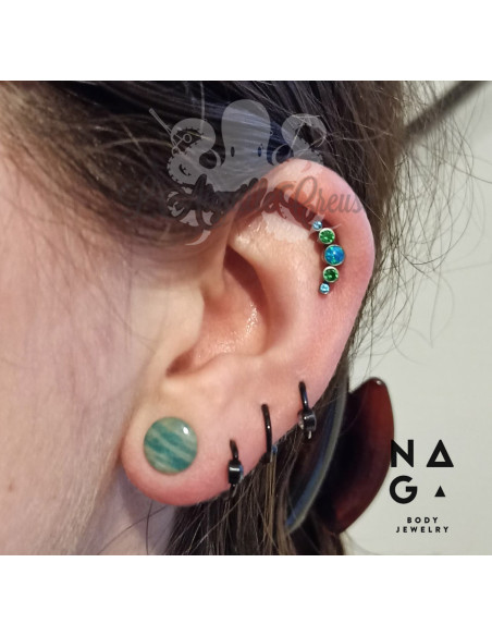 Paire de plugs en Amazonite - NAGABodyJewelry