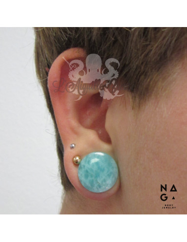 Paire de plugs en Amazonite - NAGABodyJewelry