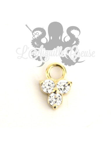 Charm Trio en or jaune 18 carats